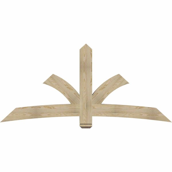 Ekena Millwork Davenport Rough Sawn Timber Gable Bracket, Douglas Fir, 84"W x 38"H x 4"D x 6"F, 11/12 Pitch GBW084X38X0406DAV00RDF - main